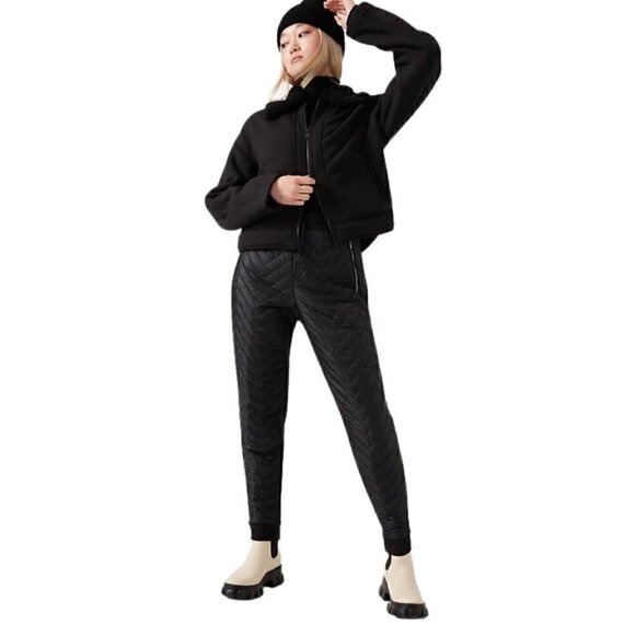 Athleta NWT Westbound Sherpa Jacket, Black L - Oversized, Giftable, Winter, Cozy - Picture 8 of 9